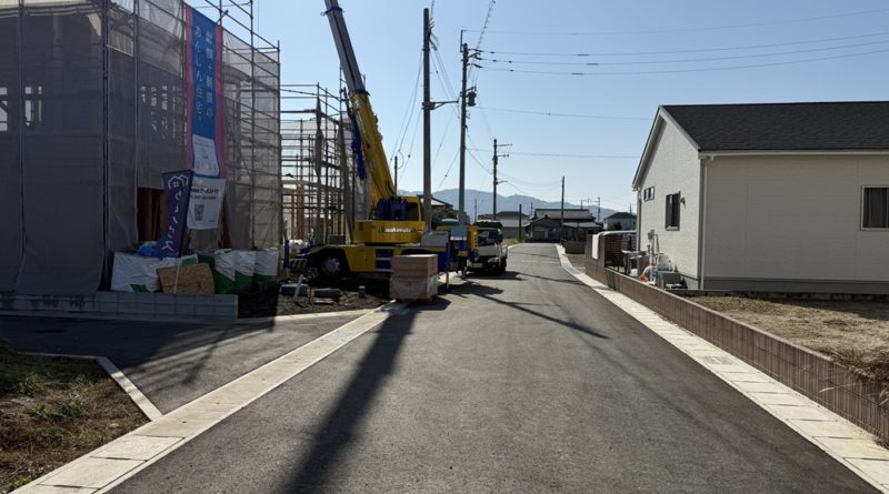 富合町 大町分譲地 第三期 全13区画　北側より