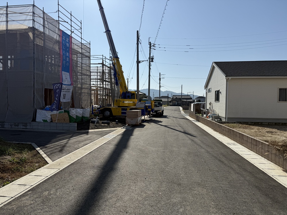 富合町 大町分譲地 第三期 全13区画　北側より